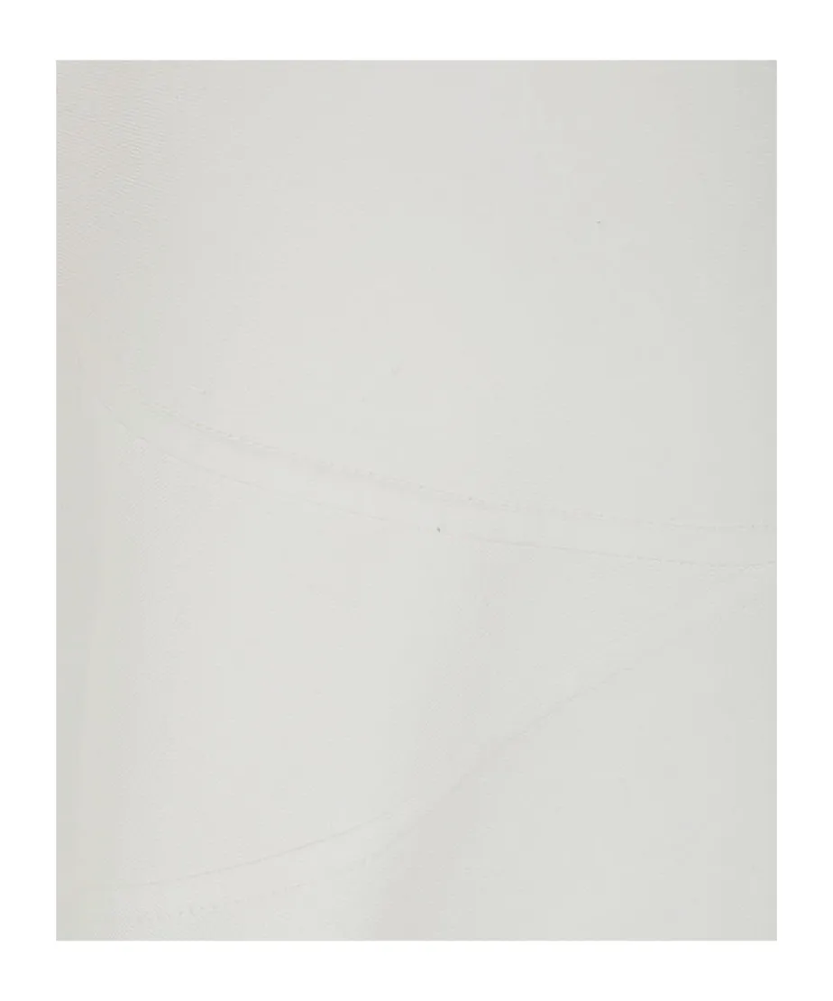 Asymmetric Twill Midi Skirt