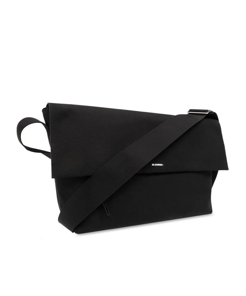 Logo Printed Foldover Shoulder Bag