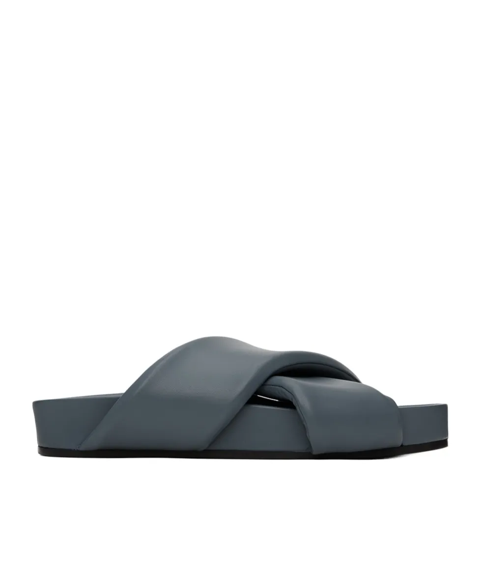 Crossover-Strap Leather Sandals