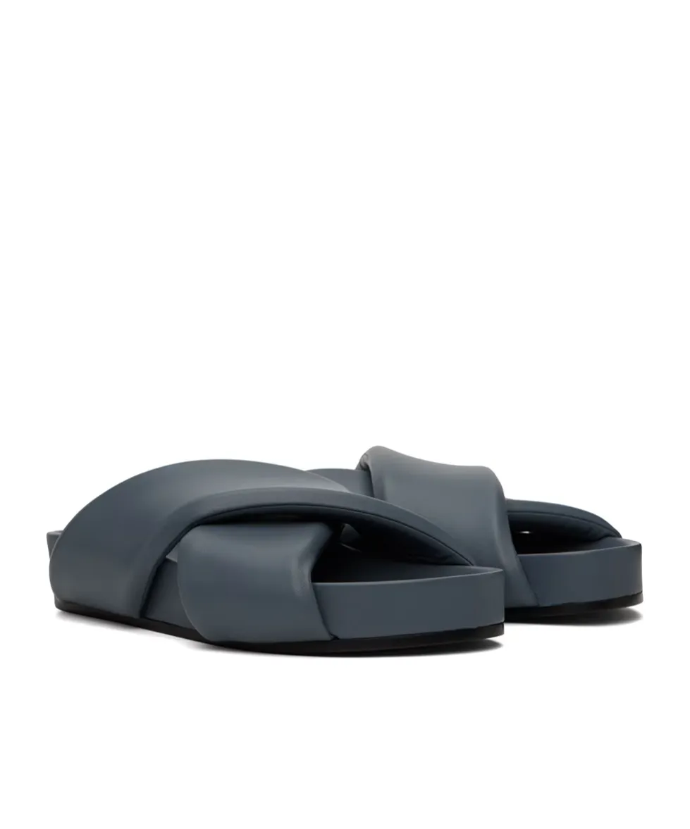 Crossover-Strap Leather Sandals