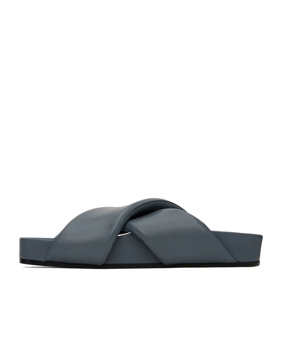 Crossover-Strap Leather Sandals