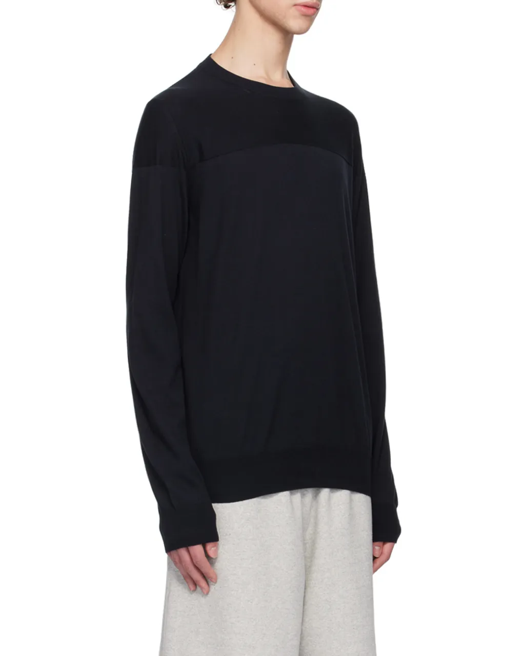 Round Collar And Long-Sleeved T-Shirt