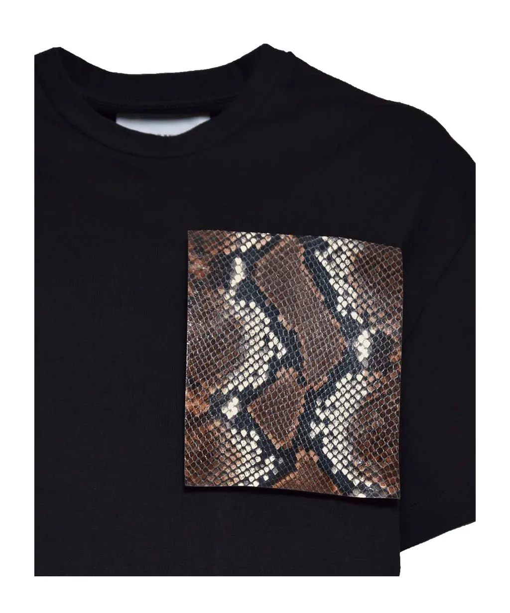 Snake Pocket Printed T-Shirt