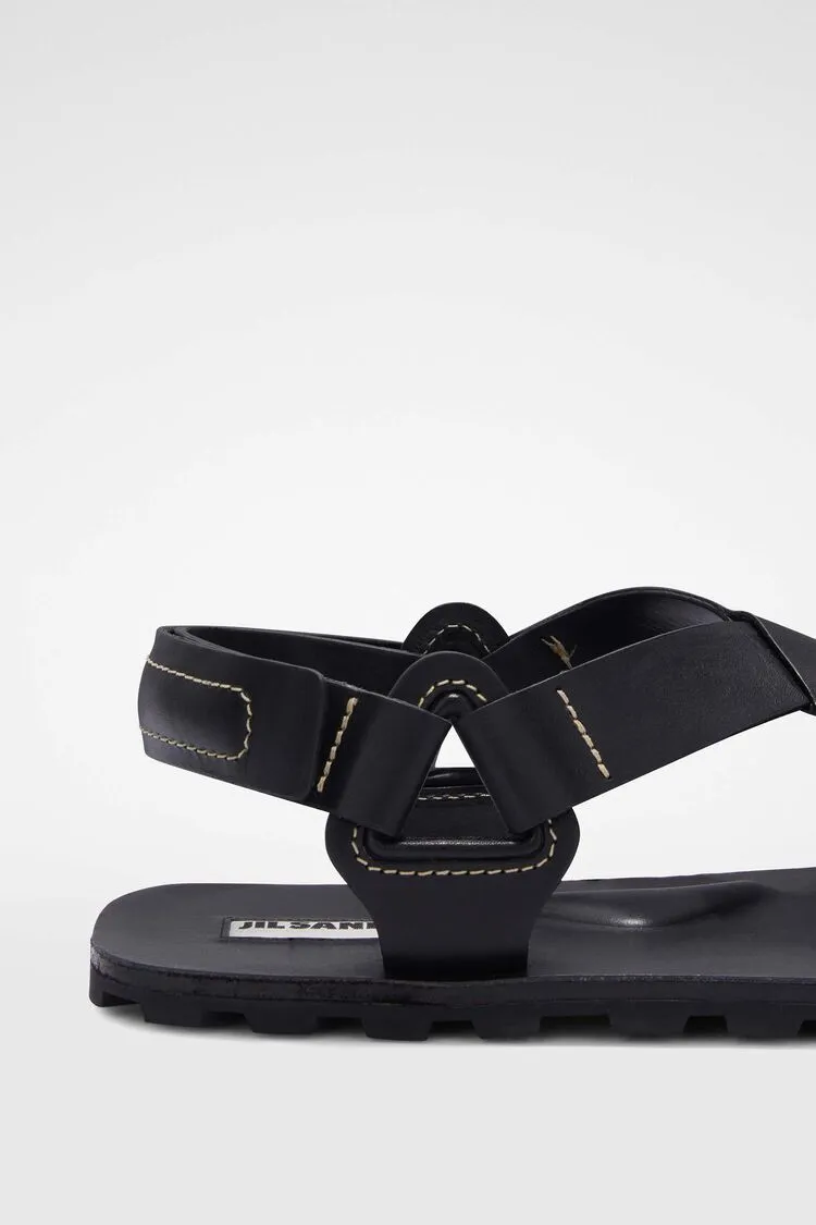 Touch-Strap Open-Tote Sandals