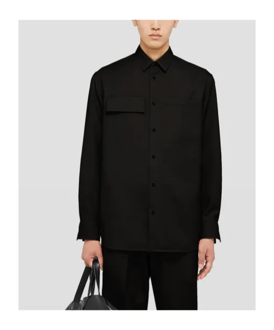 Buttoned Long-Sleeved Shirt