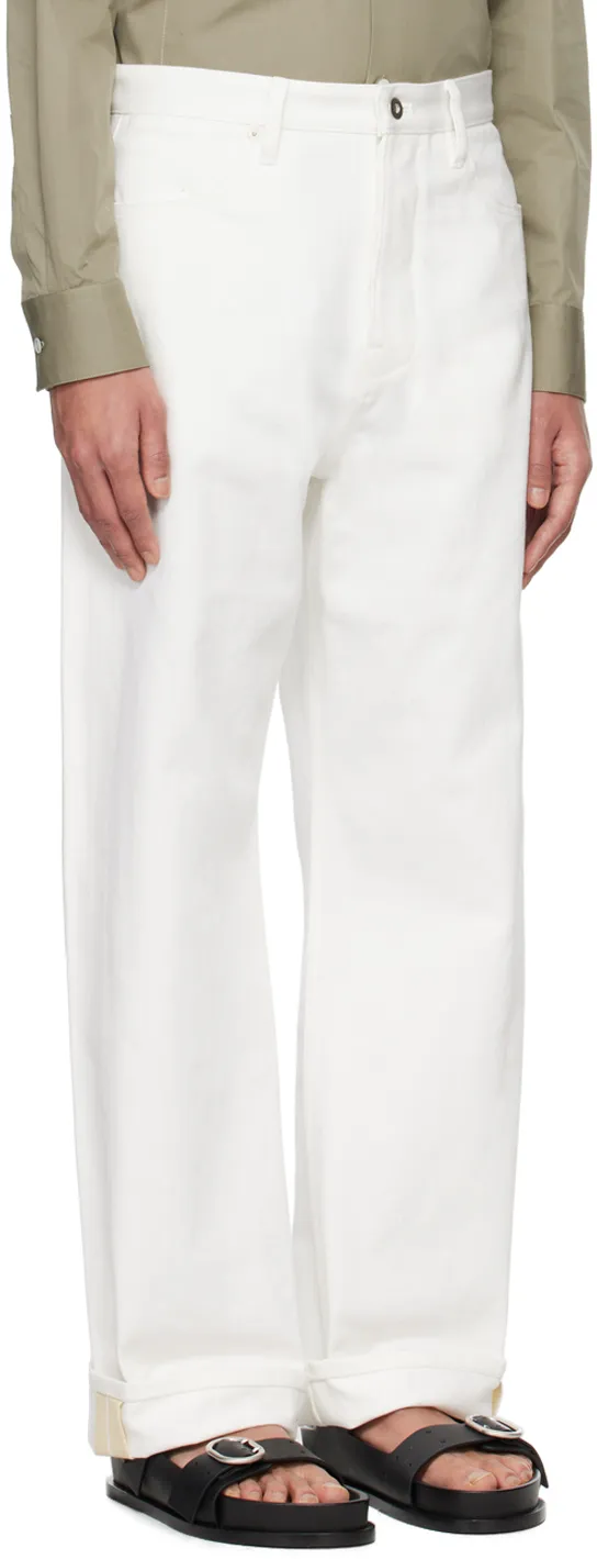 Mid-Waisted Straight-Leg Trousers