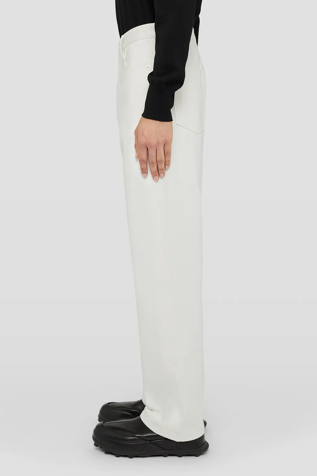 Mid-Waisted Straight-Leg Trousers