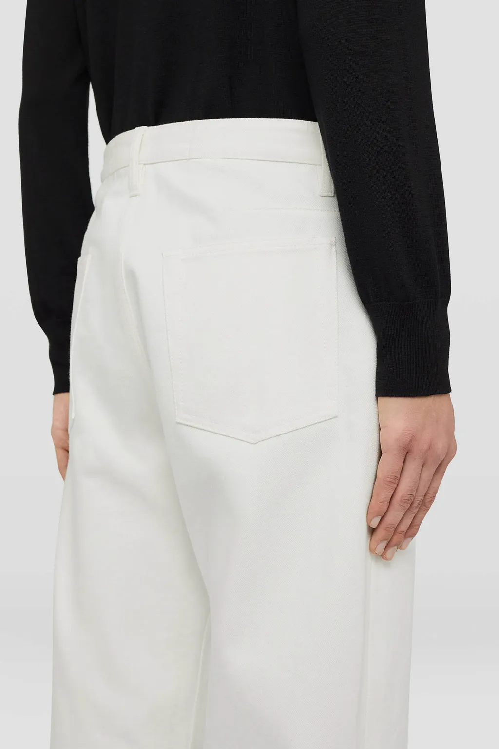 Mid-Waisted Straight-Leg Trousers