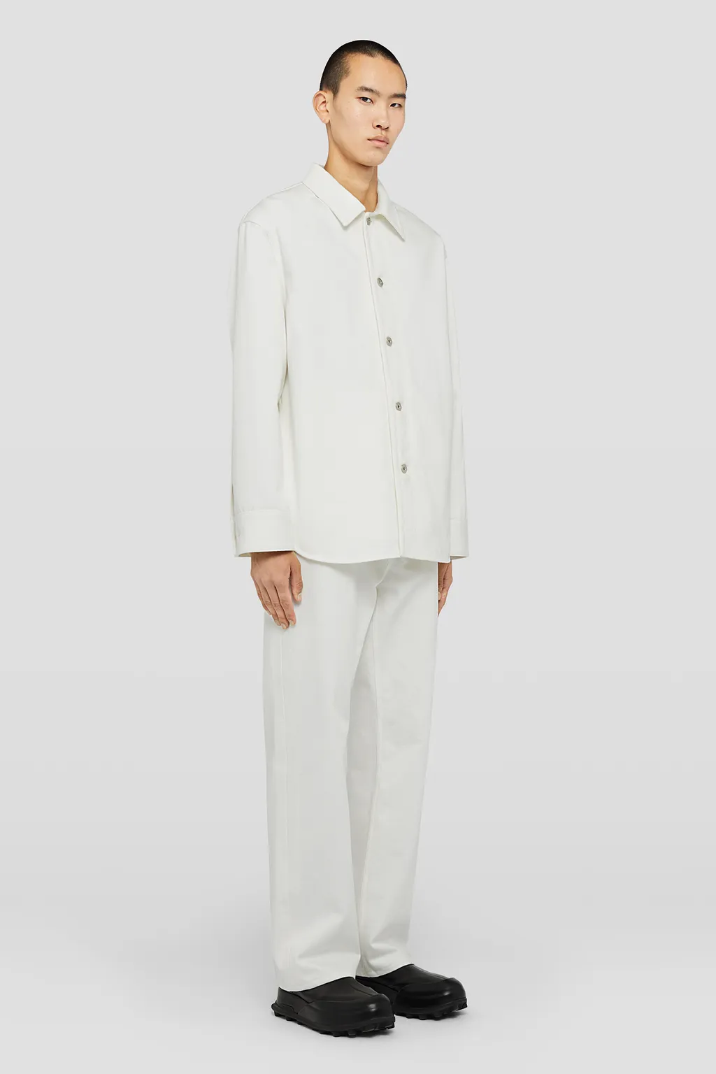 Mid-Waisted Straight-Leg Trousers