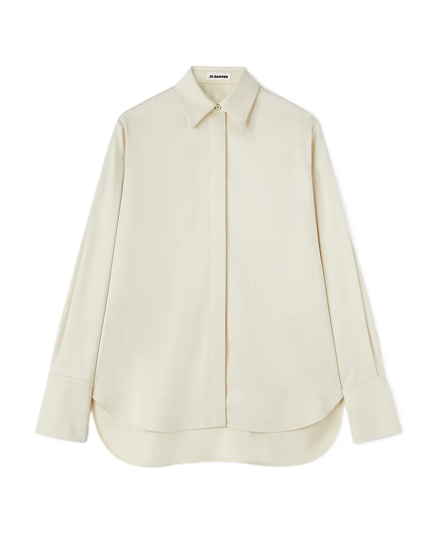 Loose Fit Concealed Fastened Shirt