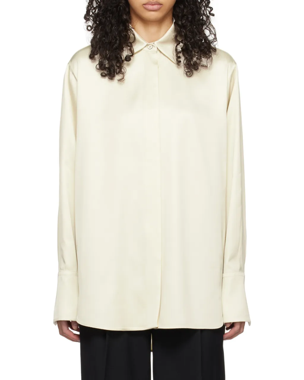 Loose Fit Concealed Fastened Shirt