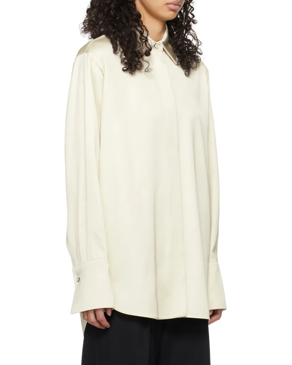 Loose Fit Concealed Fastened Shirt