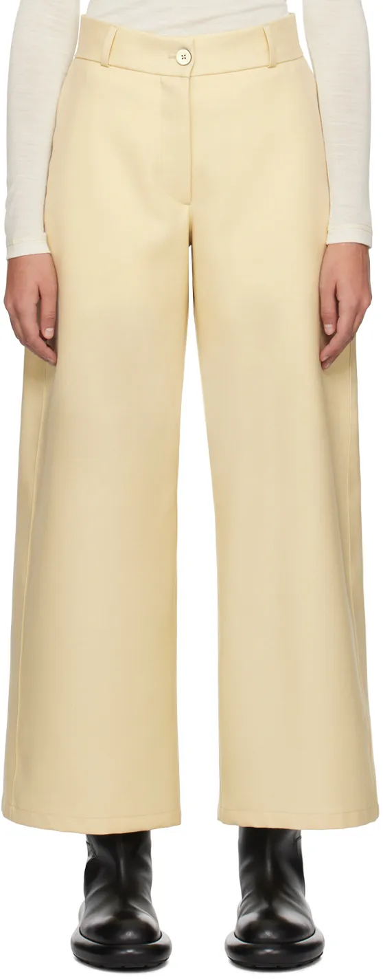 Wide-Leg Wool Trousers
