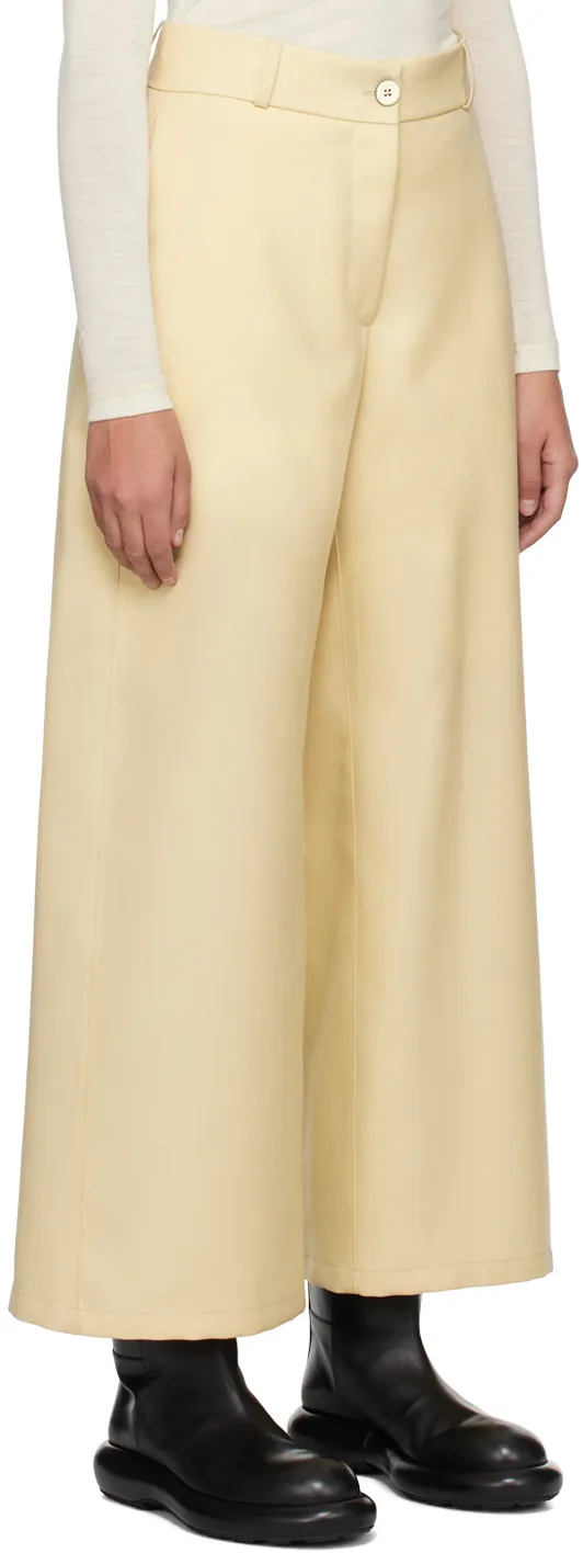 Wide-Leg Wool Trousers
