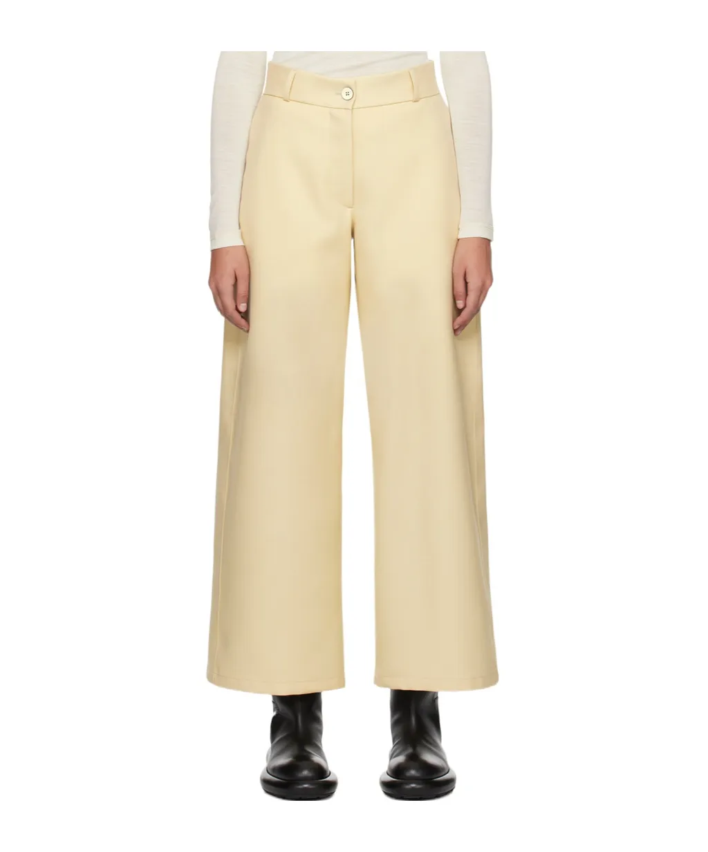 Wide-Leg Wool Trousers