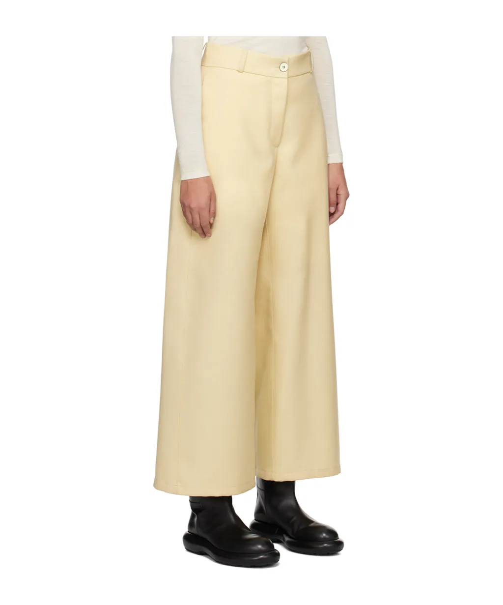 Wide-Leg Wool Trousers