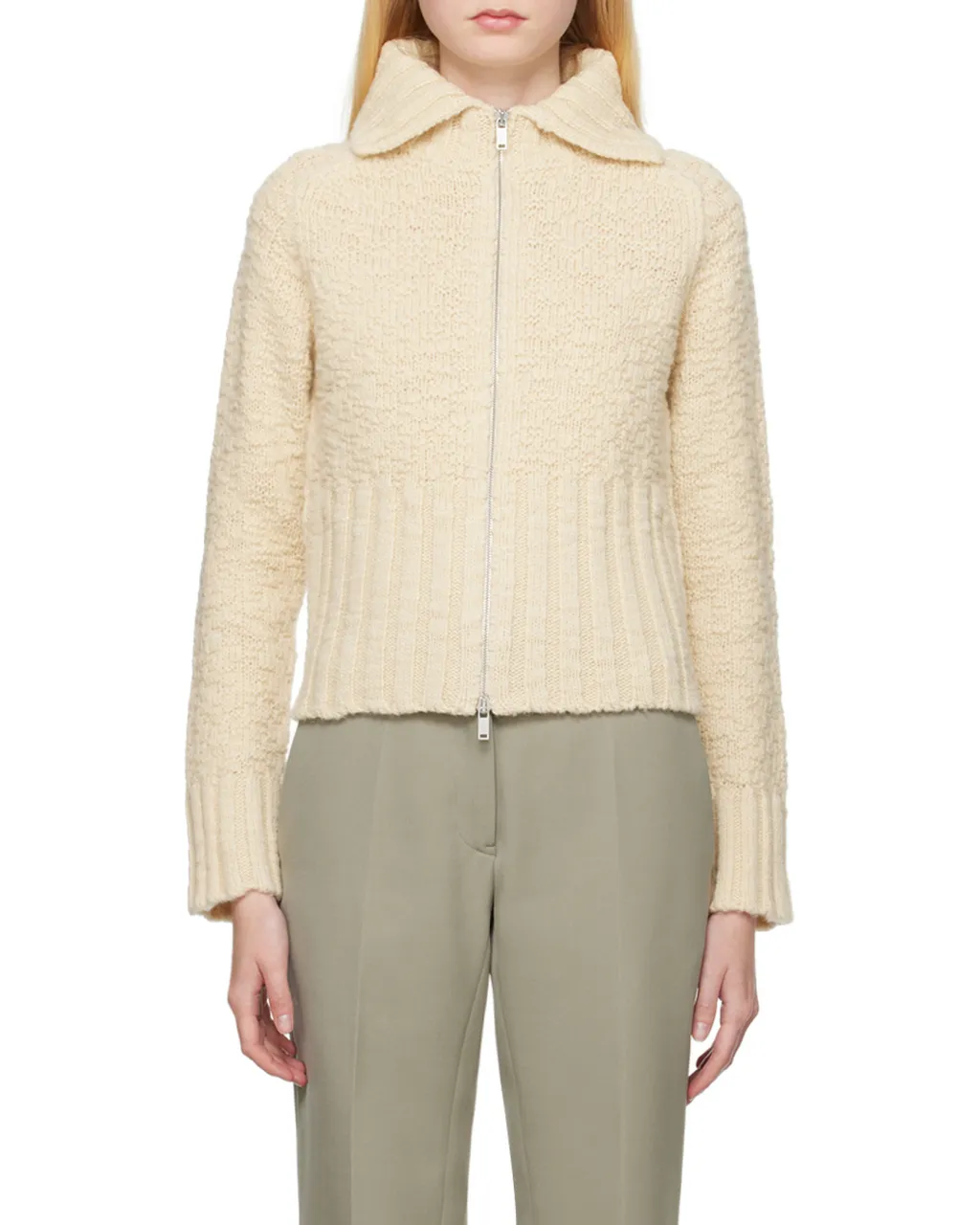 Lapel Long-Sleeved Cardigan