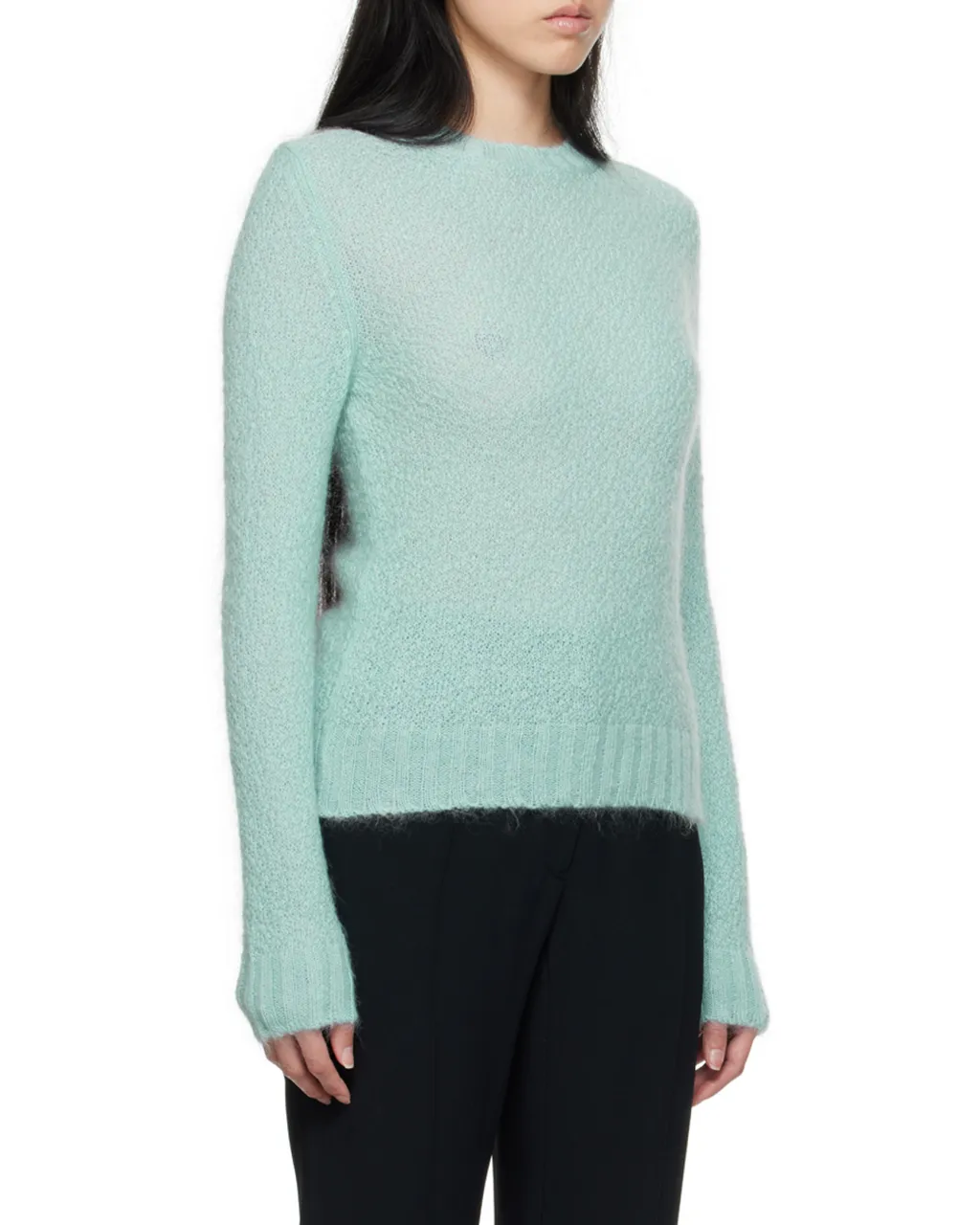 Round-Collar And Long-Sleeved Sweater