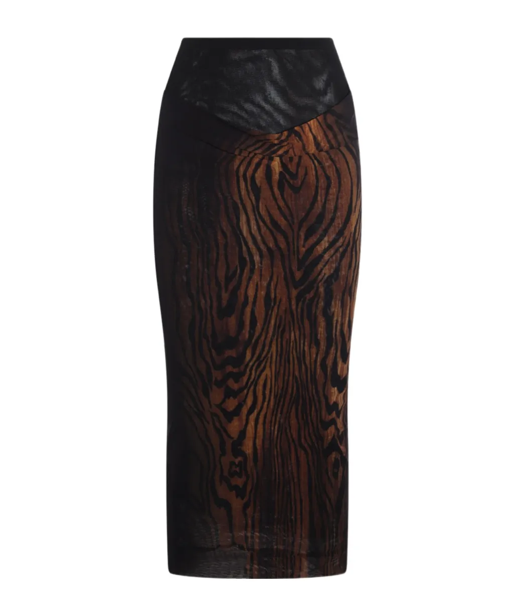 The Long Draped Wood Skirt