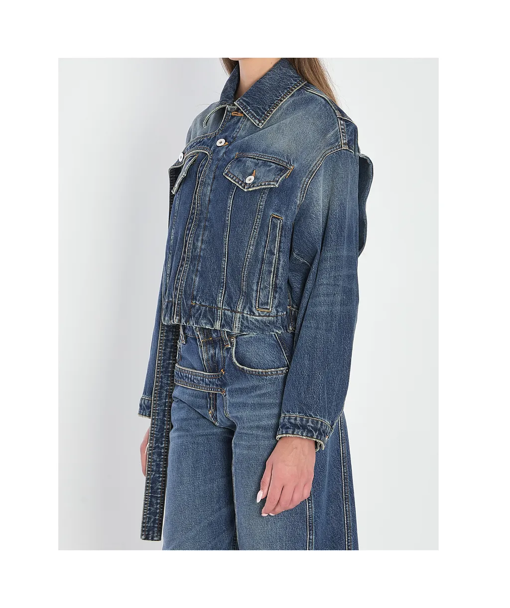 Strap Denim Jacket