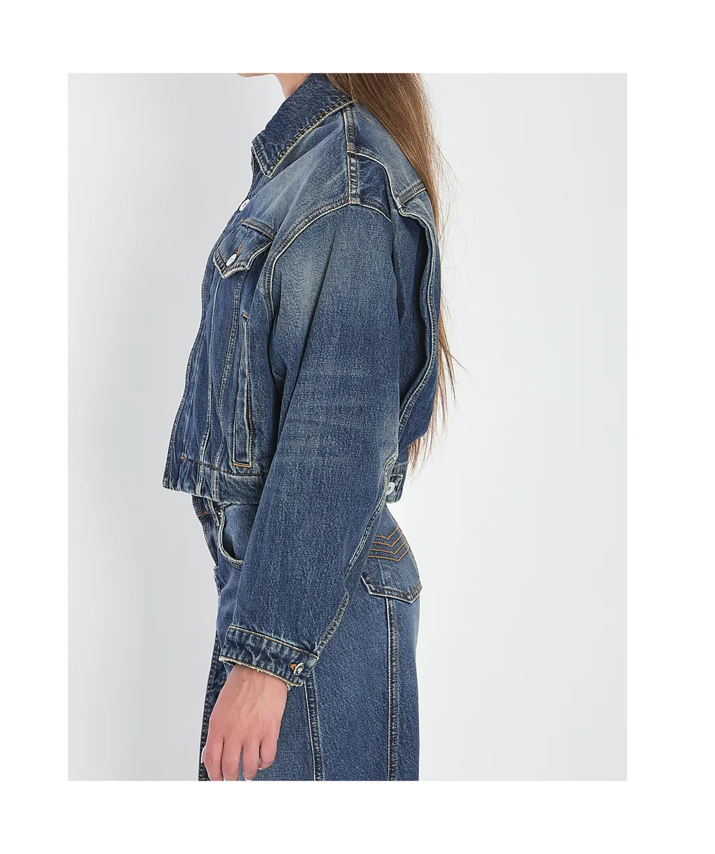 Strap Denim Jacket