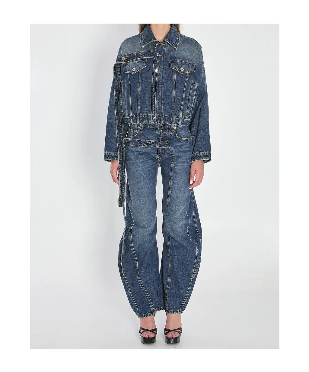 Strap Denim Jacket
