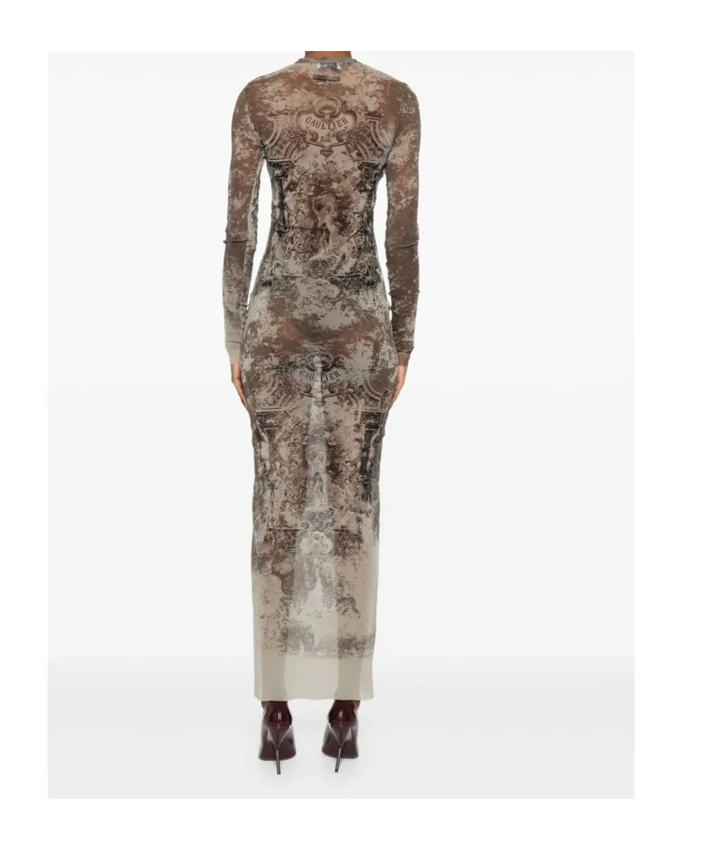 Graphic-Print Maxi Dress