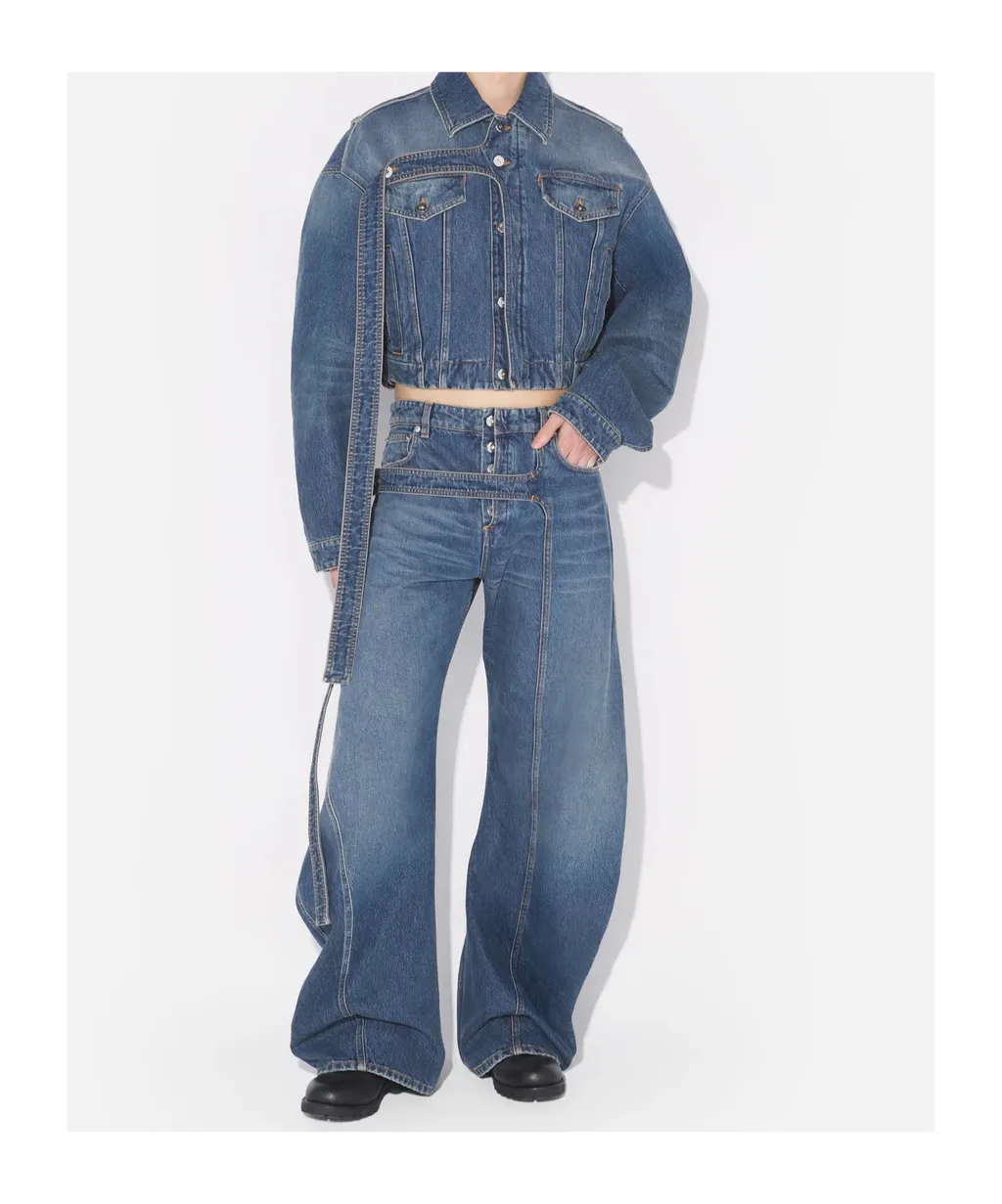 Panelled Belted Jeans