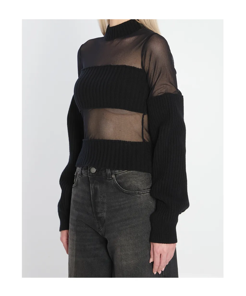Sheer-Effect Sweater
