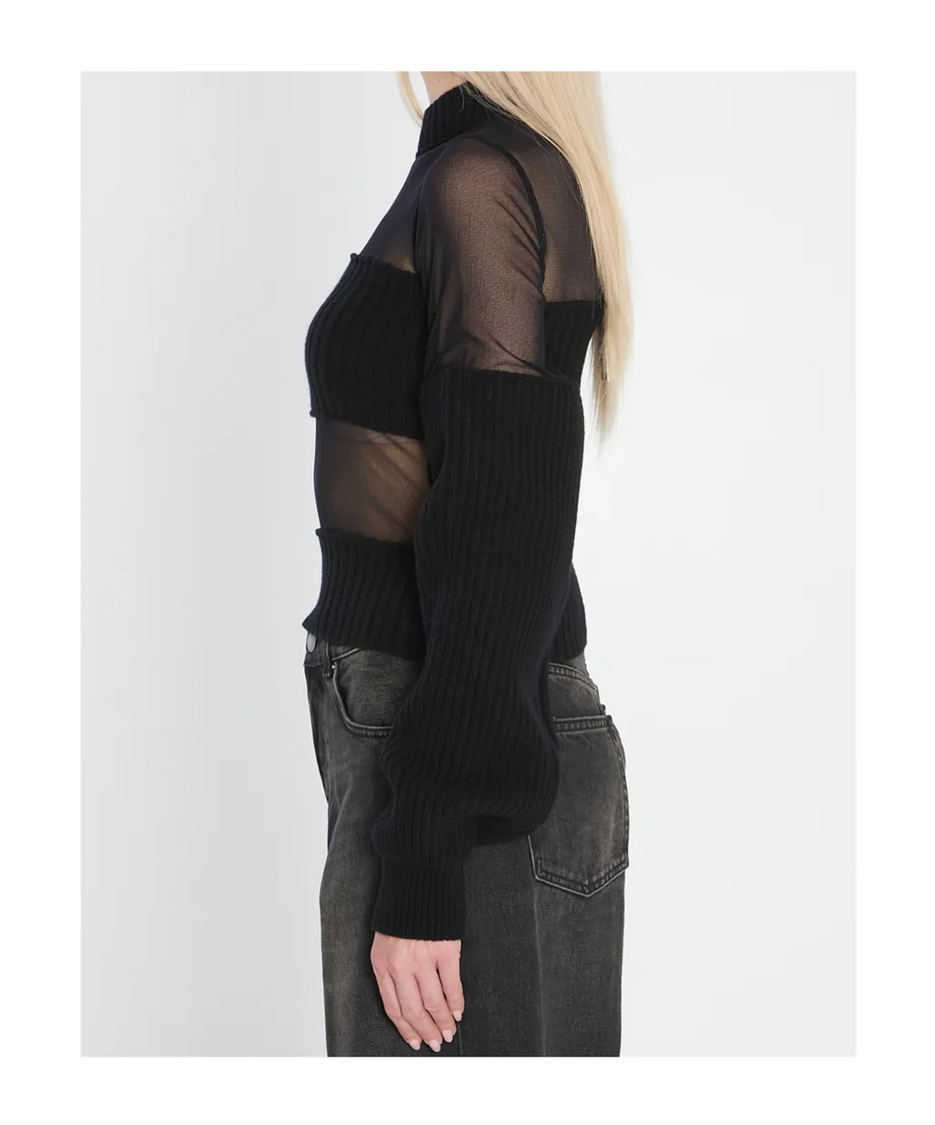 Sheer-Effect Sweater