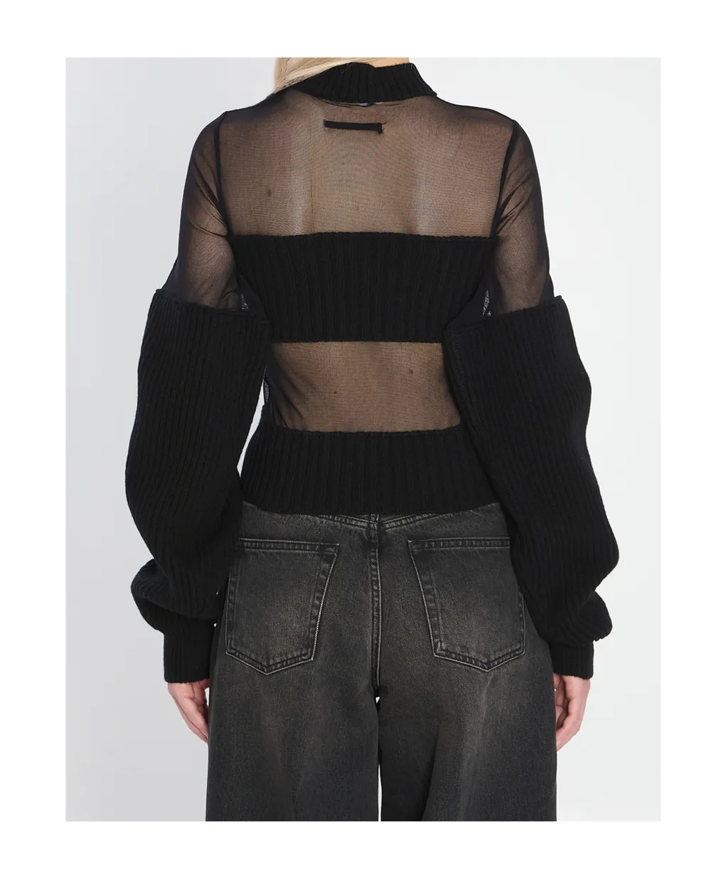 Sheer-Effect Sweater