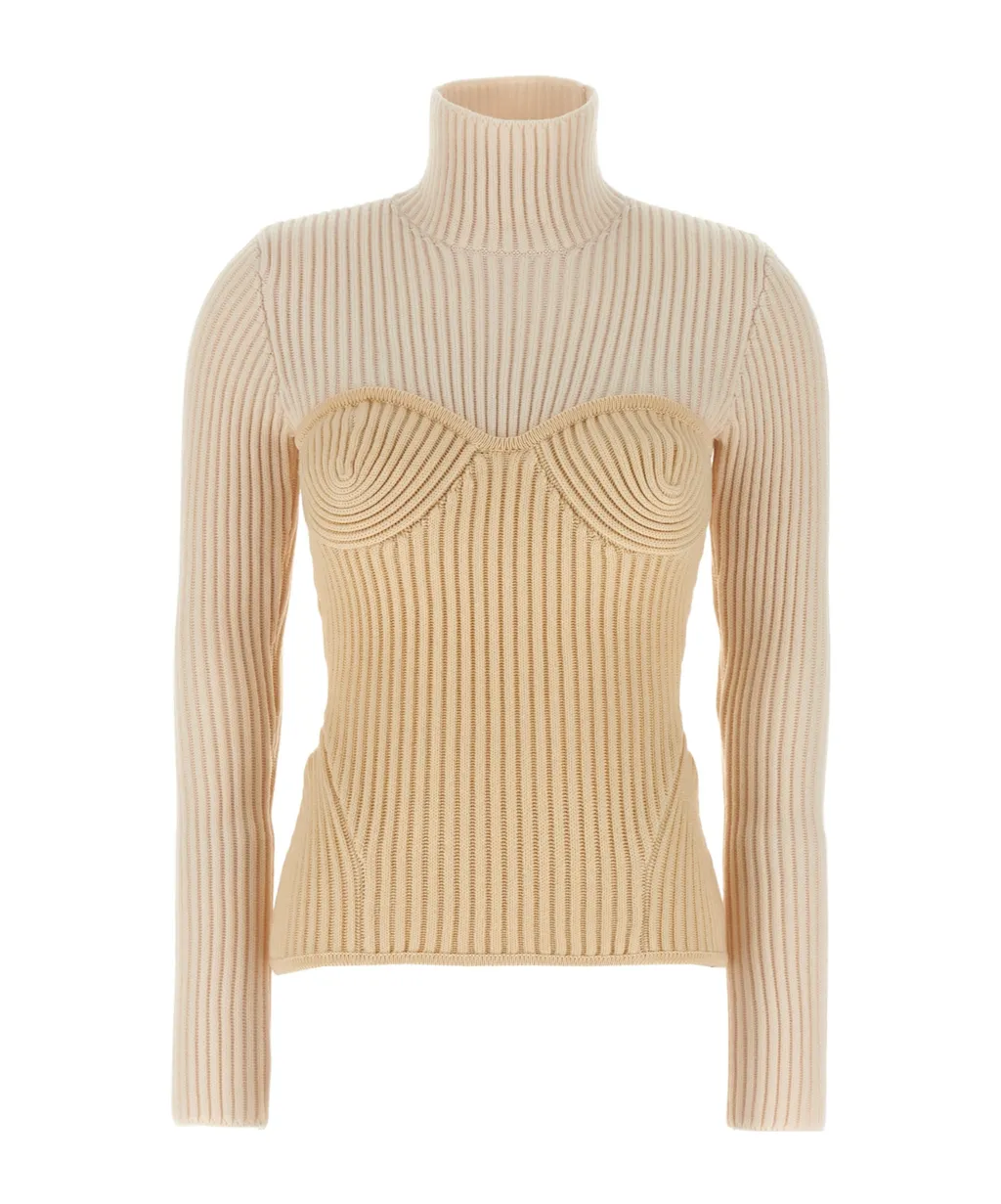 Ribbed Corset Sweater