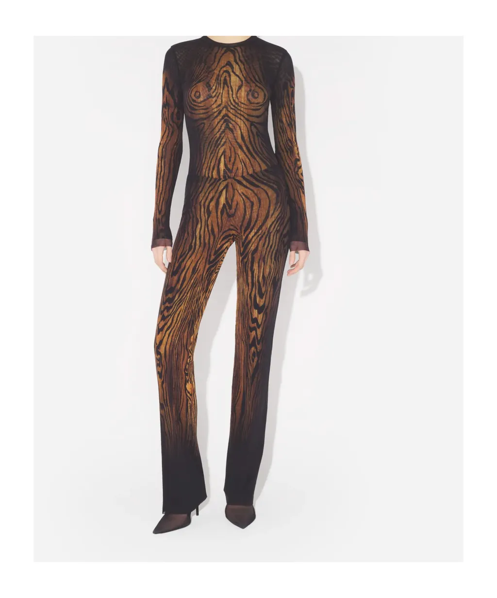 Wood-Printed Trousers