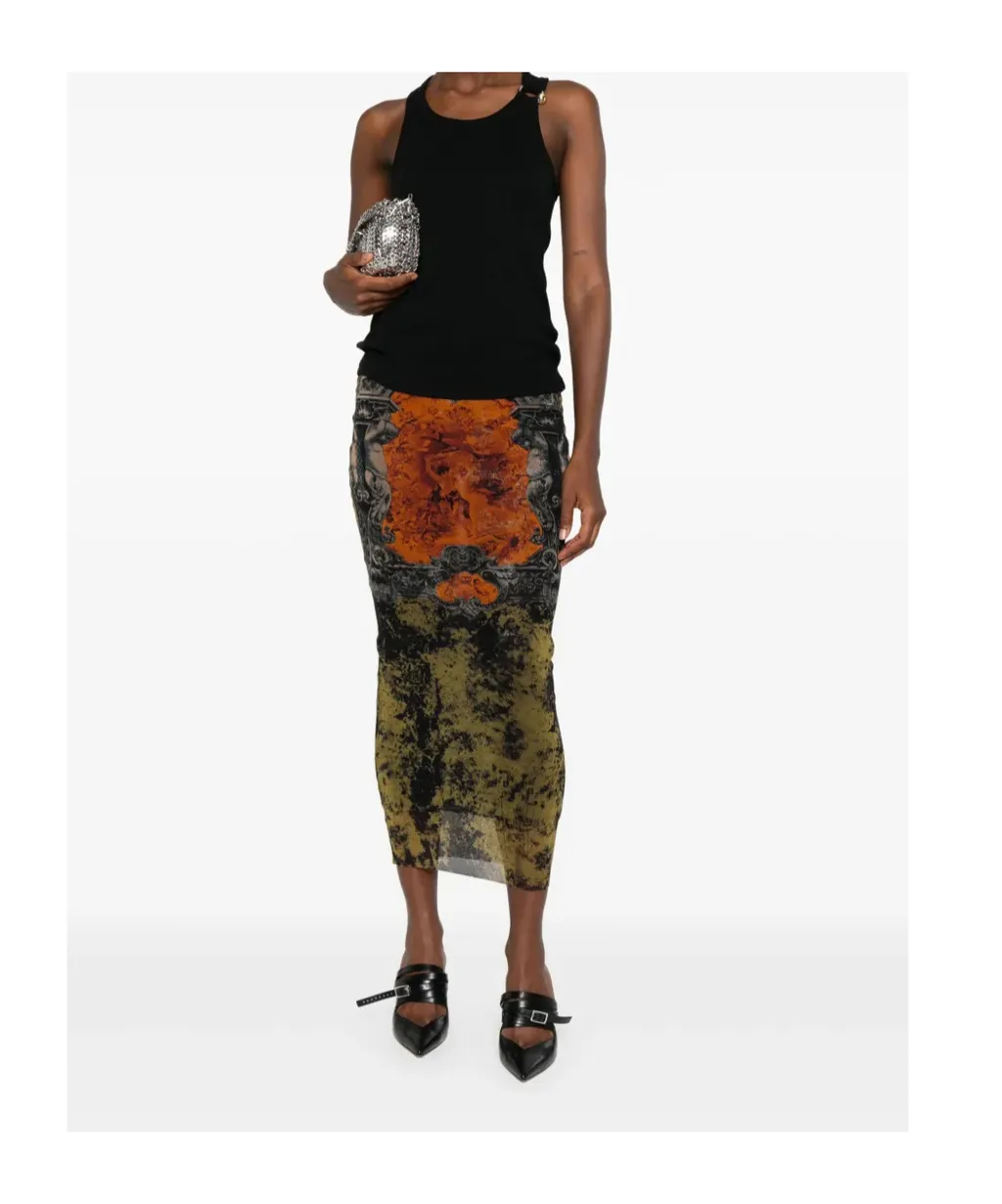 The Long Khaki MÉDaillon Skirt
