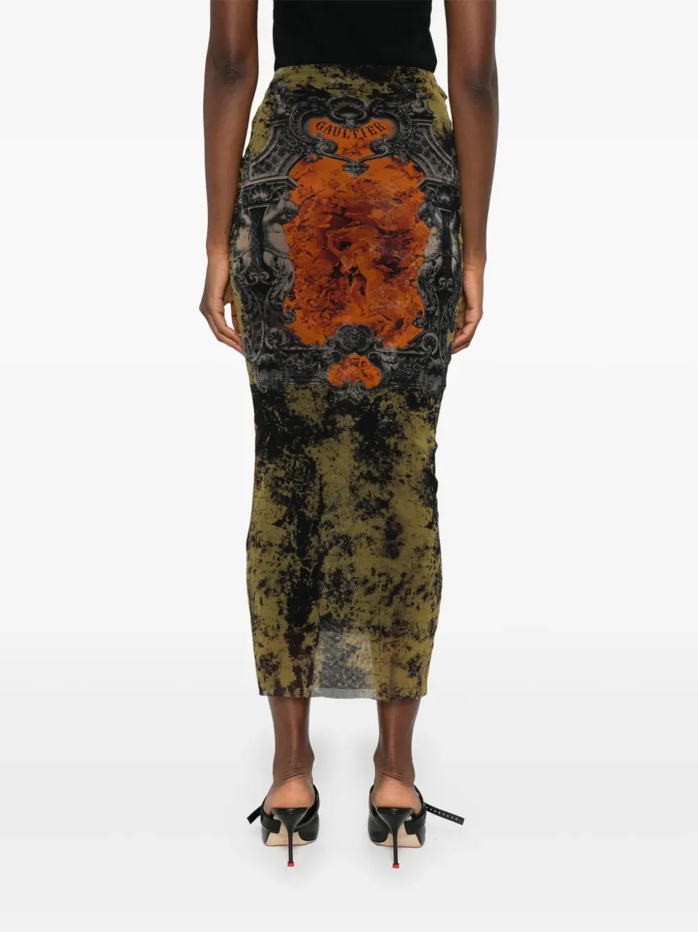 The Long Khaki MÉDaillon Skirt