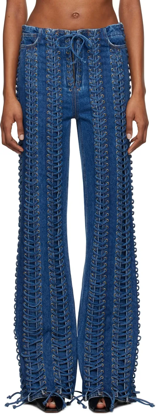Lace-Up Jeans