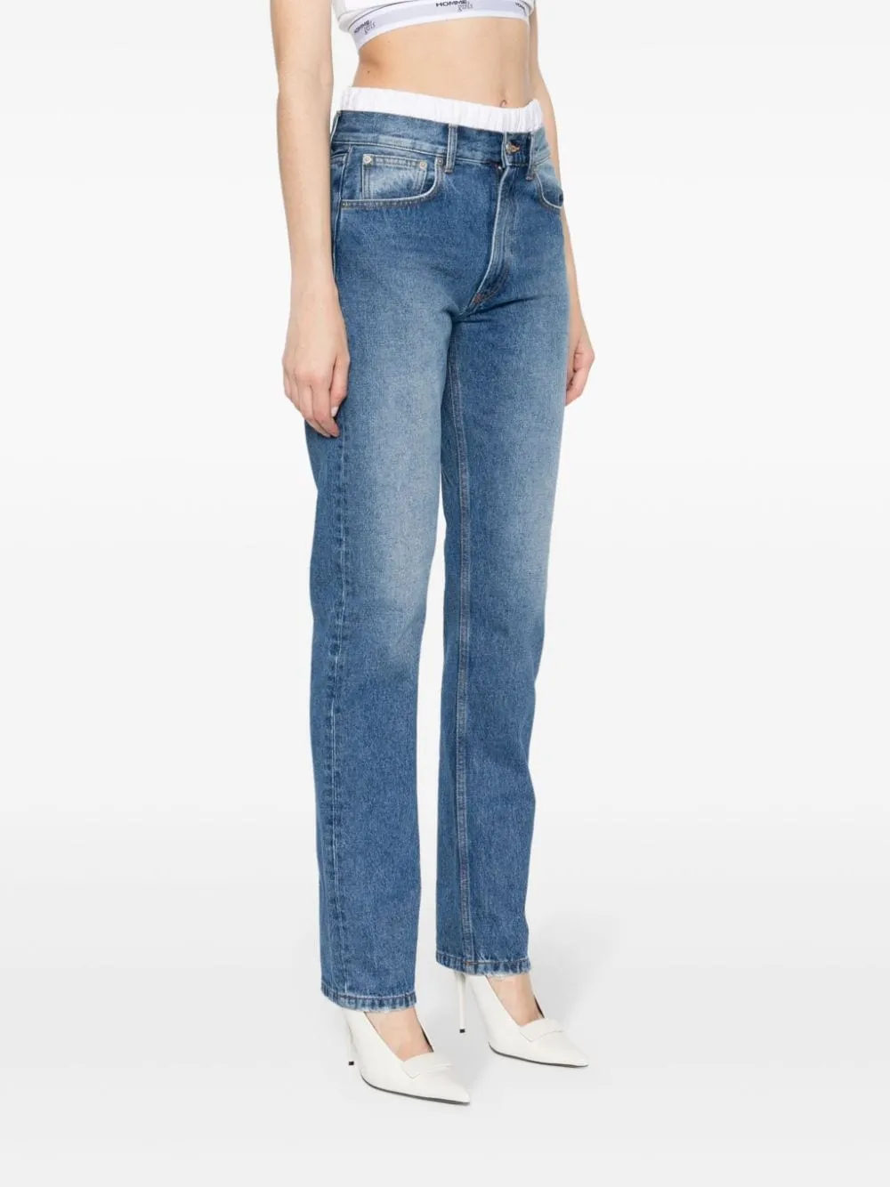 Washed Tapered Jeans