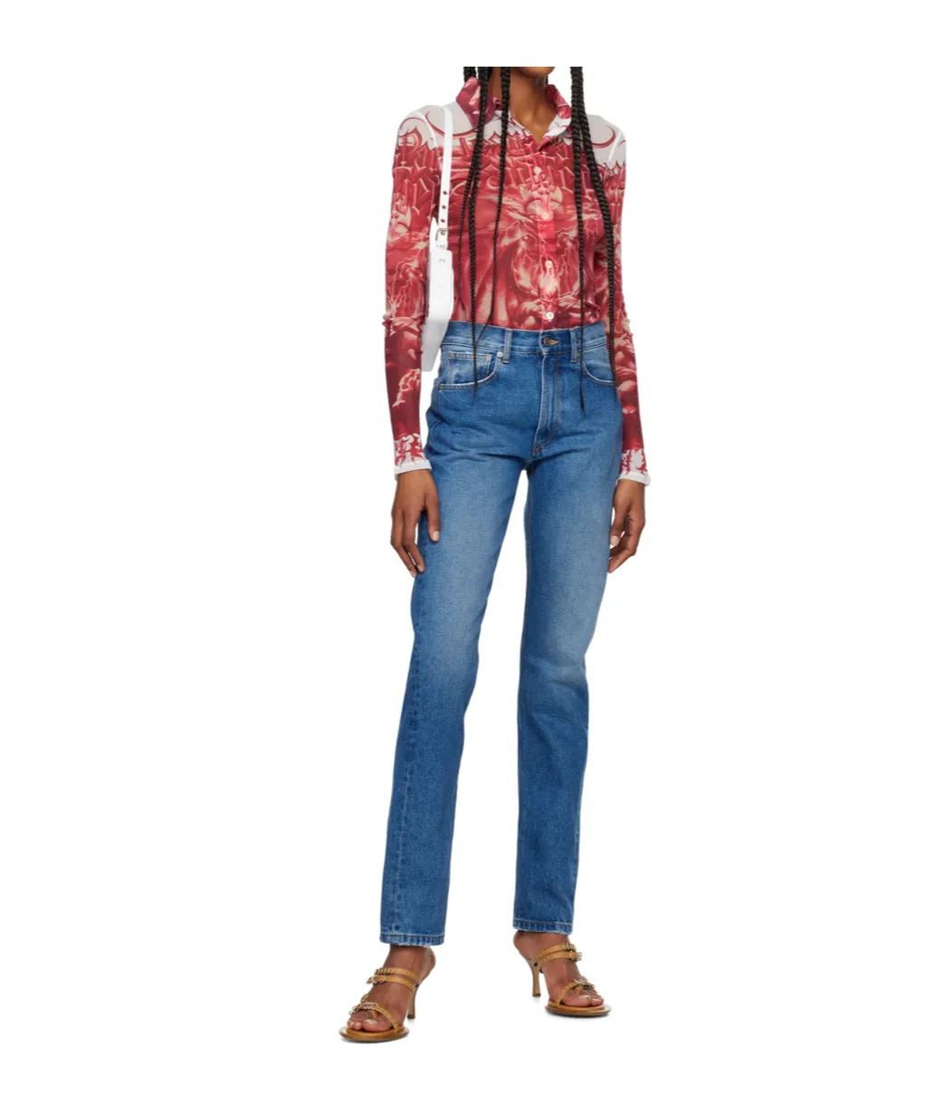 Washed Tapered Jeans