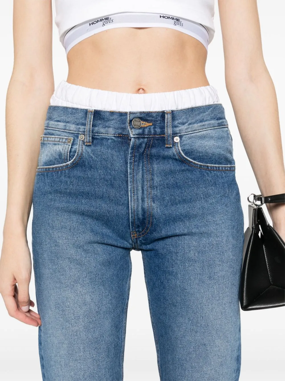 Washed Tapered Jeans