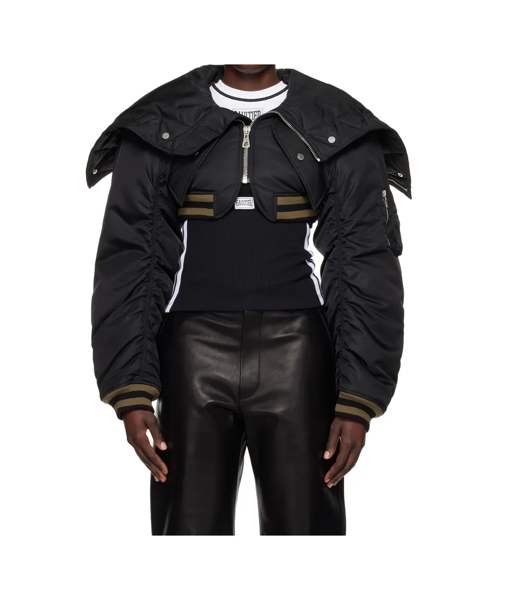 The Quilted Cropped Bomber Jacket