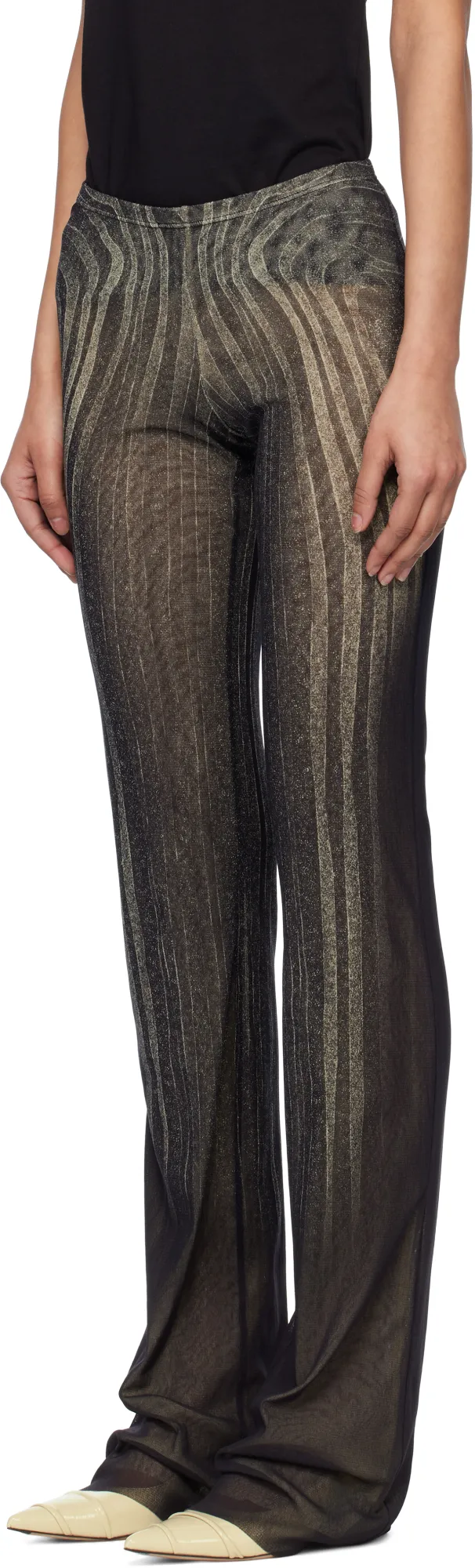 Spiral-Print Trousers