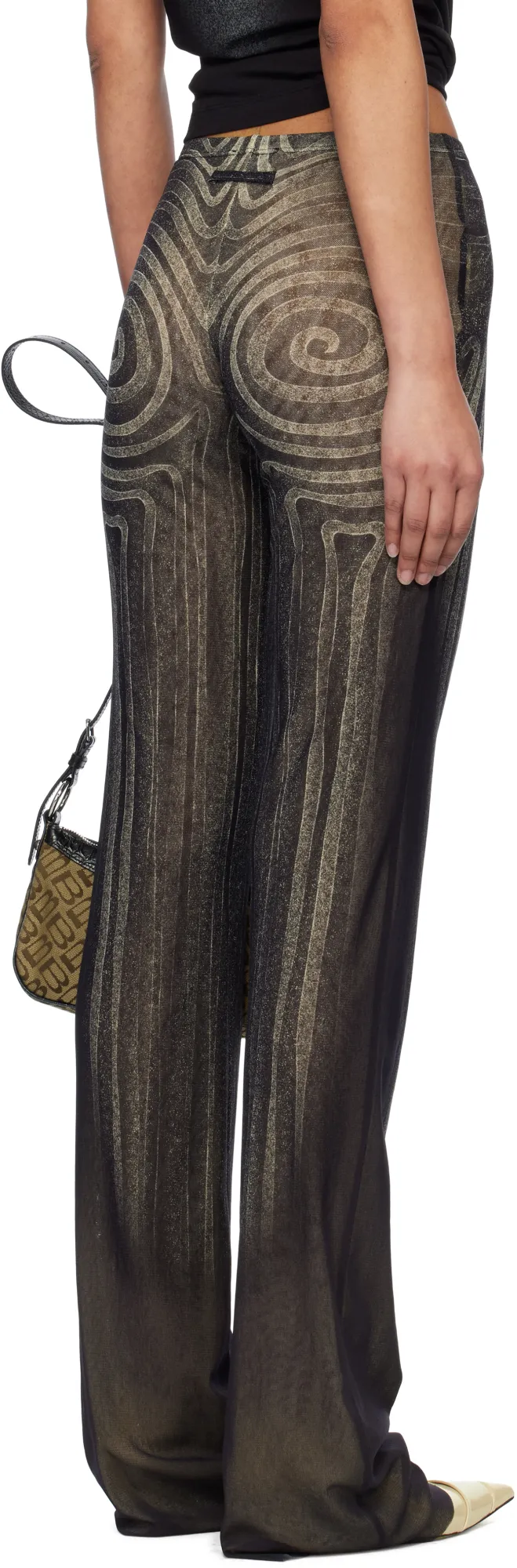 Spiral-Print Trousers