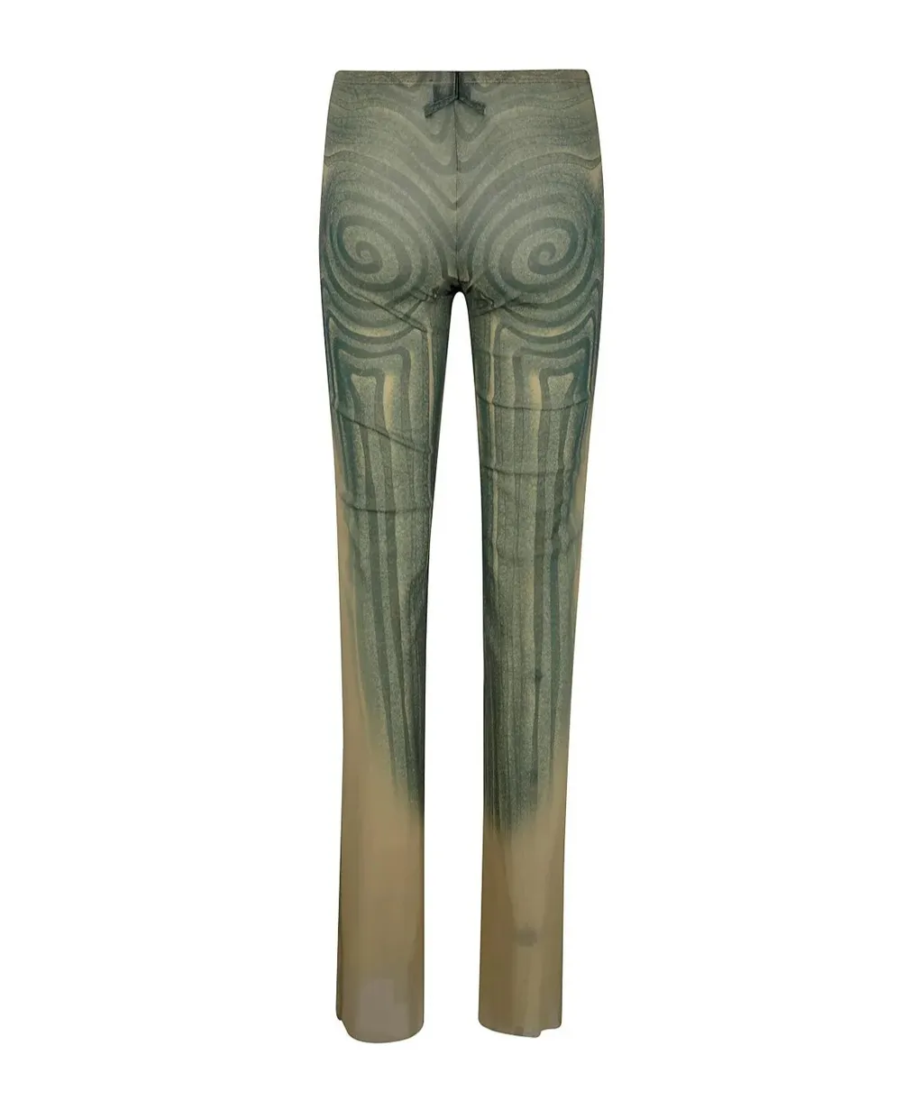 Spiral-Print Trousers