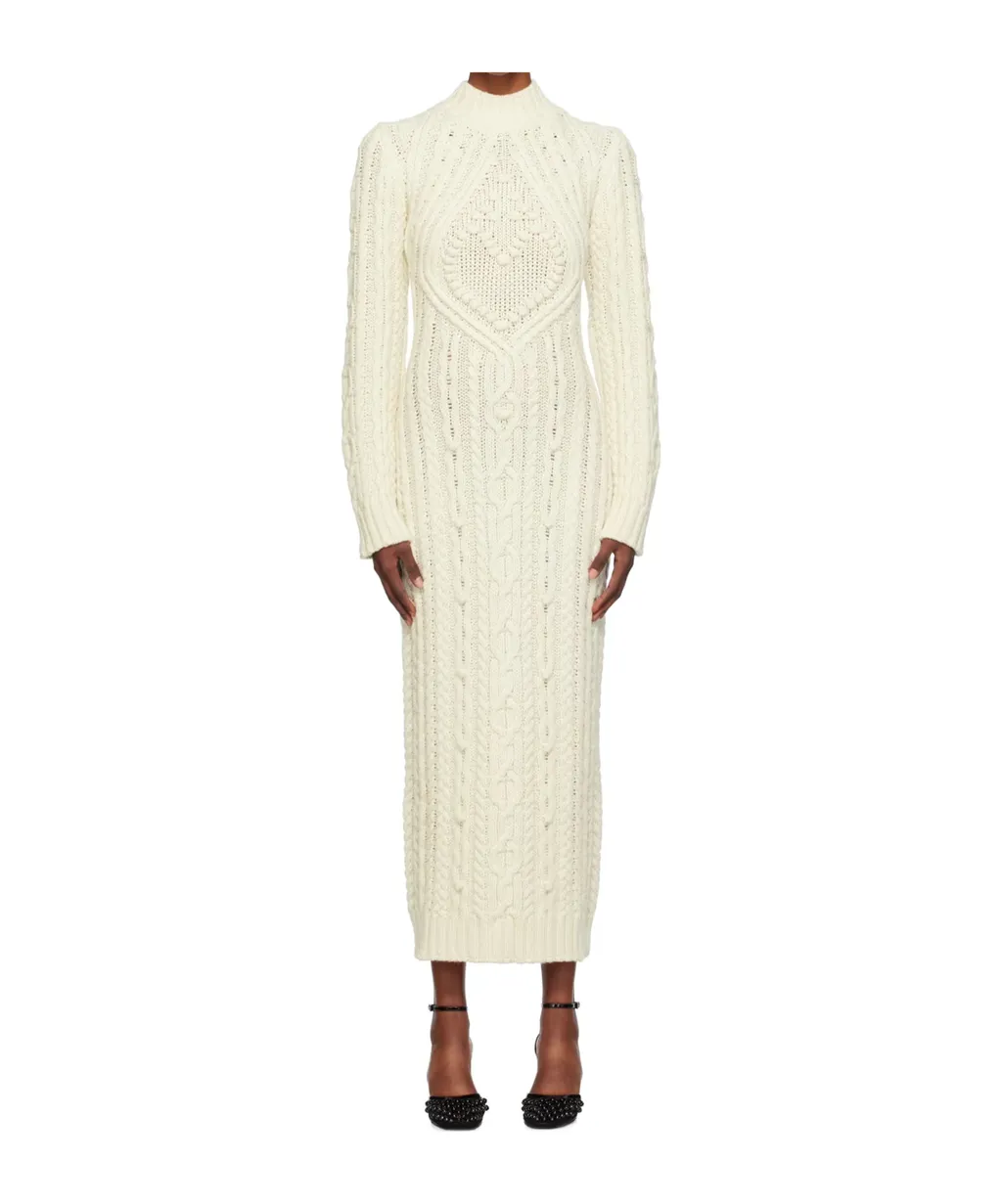 Knitted Long-Sleeved Dress
