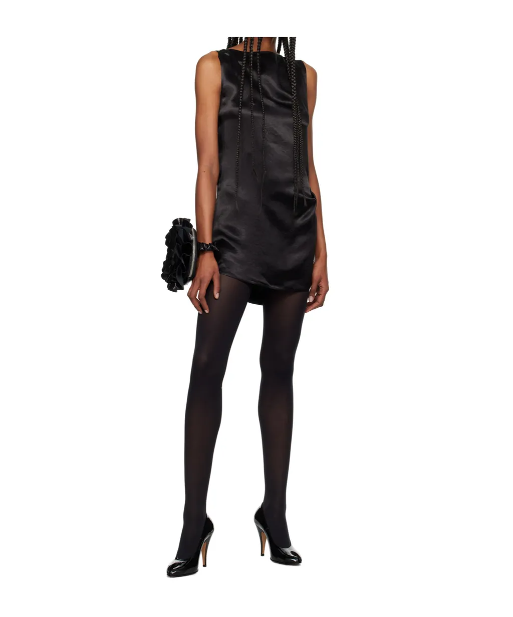 Corset Lacing Satin Minidress