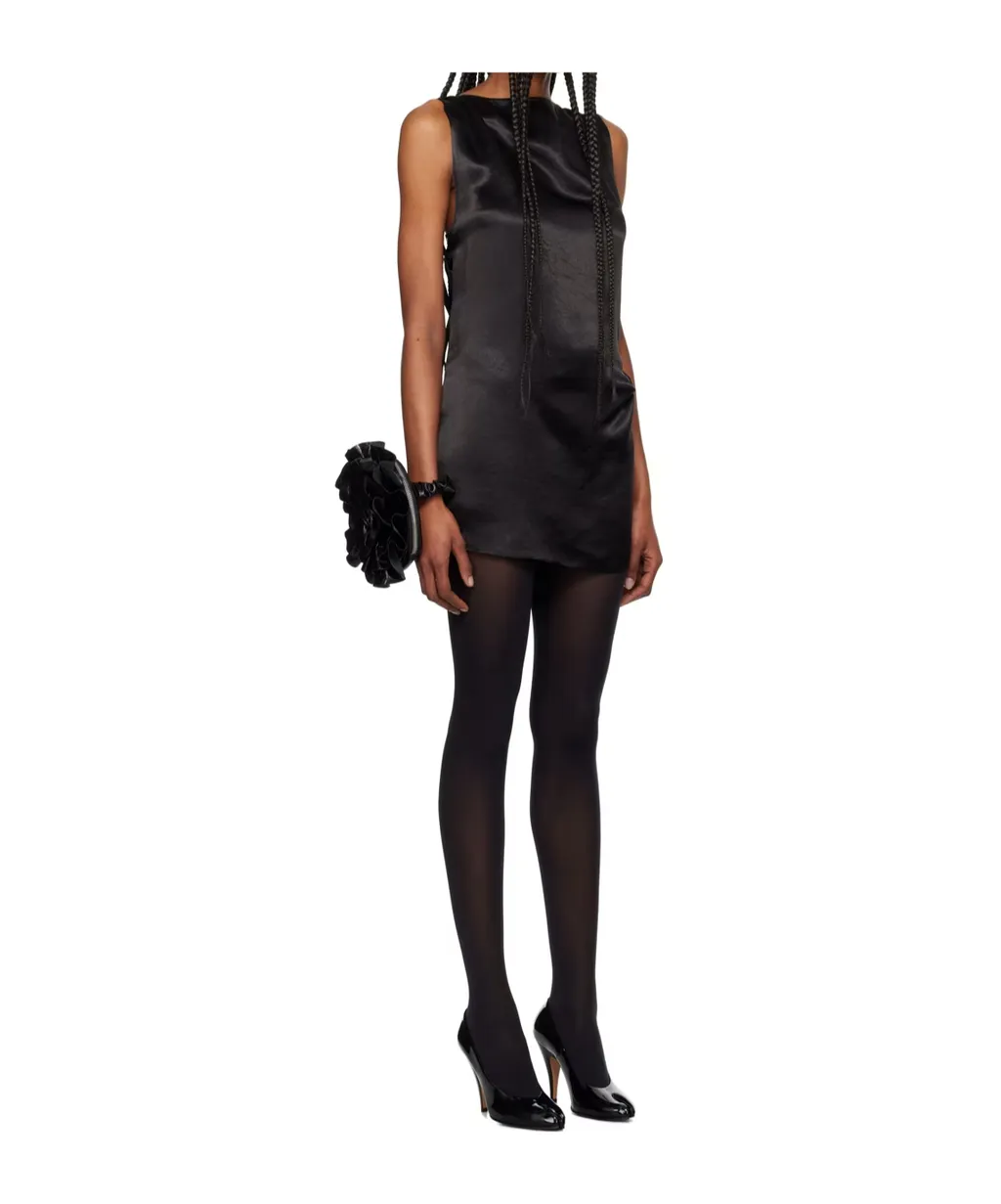 Corset Lacing Satin Minidress