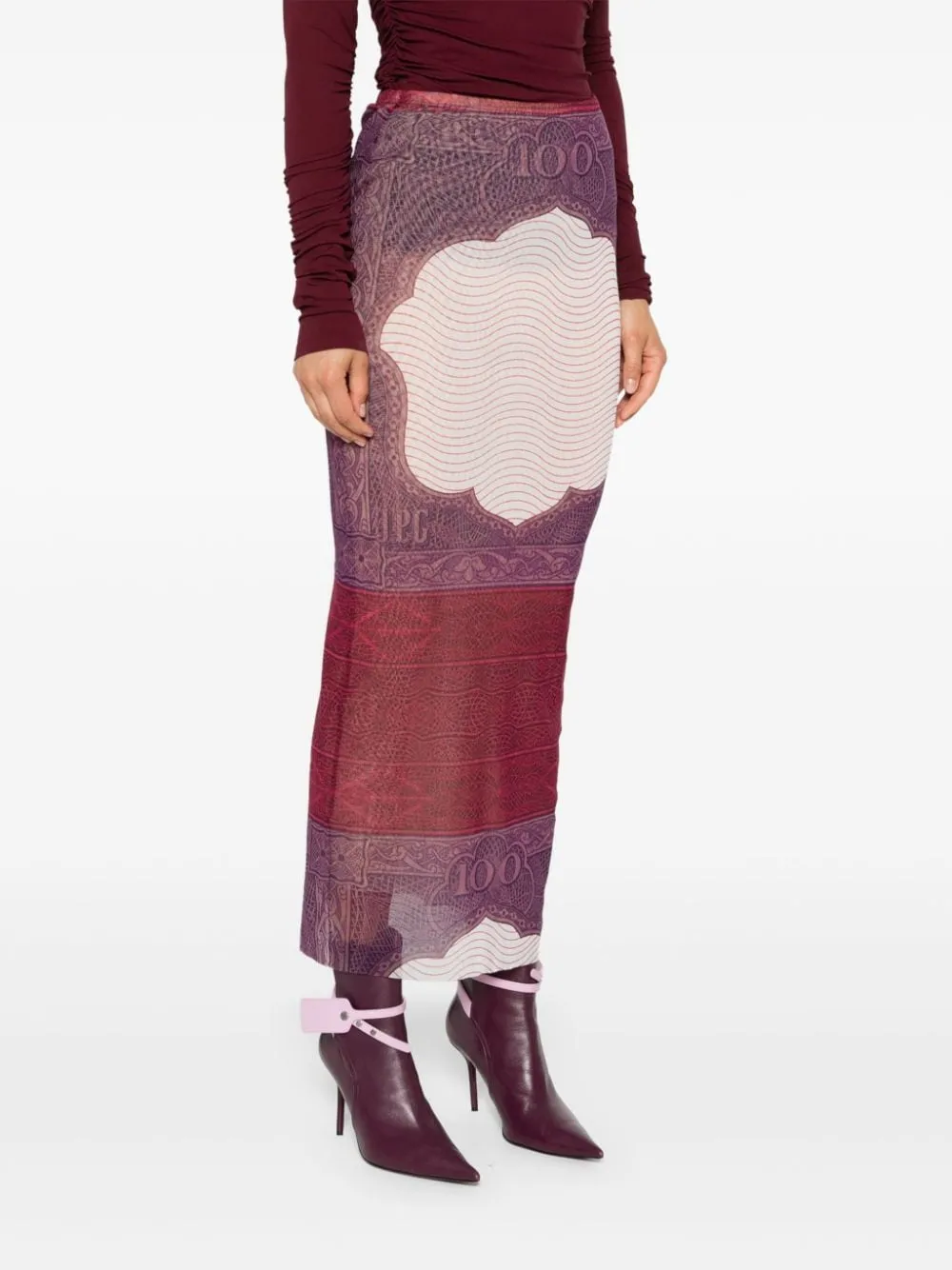 Graphic-Print Pencil Skirt