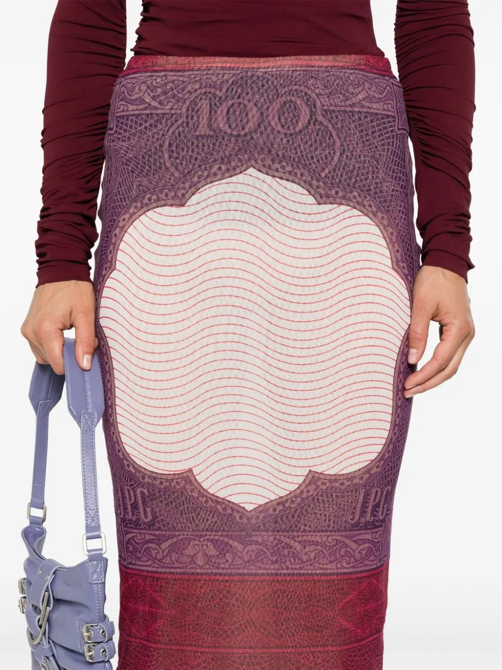 Graphic-Print Pencil Skirt