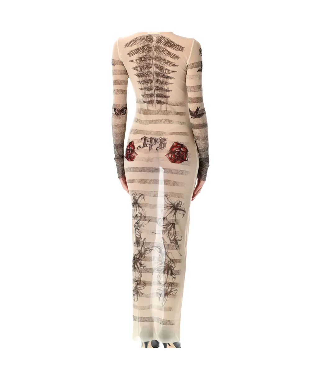 Tattoo MariniÈRe Crewneck Maxi Dress