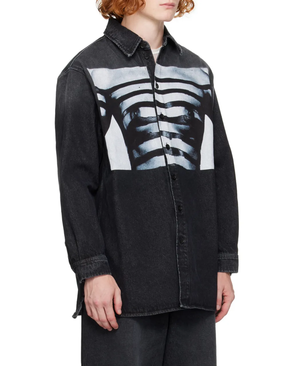Body Mariniere Printed Denim Shirt